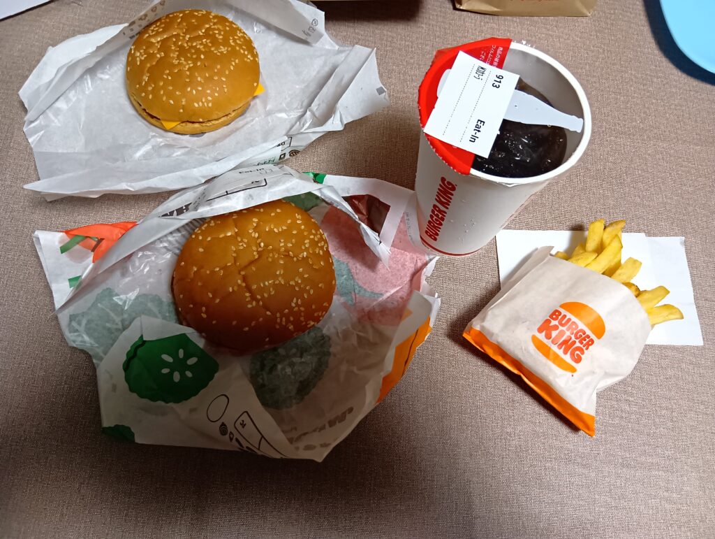 バーガーキングのテイクアウト